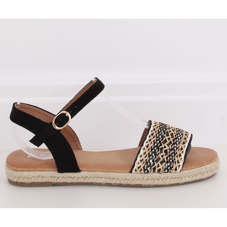 Sandales espadrilles noires pour femmes WH933 Noir 2