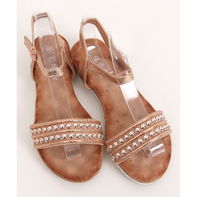 Sandales femme champagne HT-68 Champagne multicolore rose 1