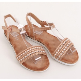 Sandales femme champagne HT-68 Champagne multicolore rose 2