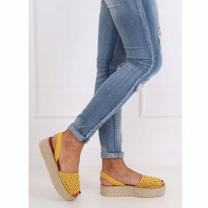 Sandales, espadrilles, miel WH931 Jaune 2
