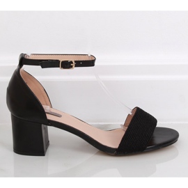 Sandales à talons noires 8160 Noir 1