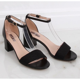Sandales à talons noires 8160 Noir le noir 2