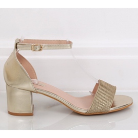 Sandales à talons dorées 8160 Gold d'or 1