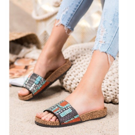 Bona Pantoufles Avec Des Perles multicolore 1