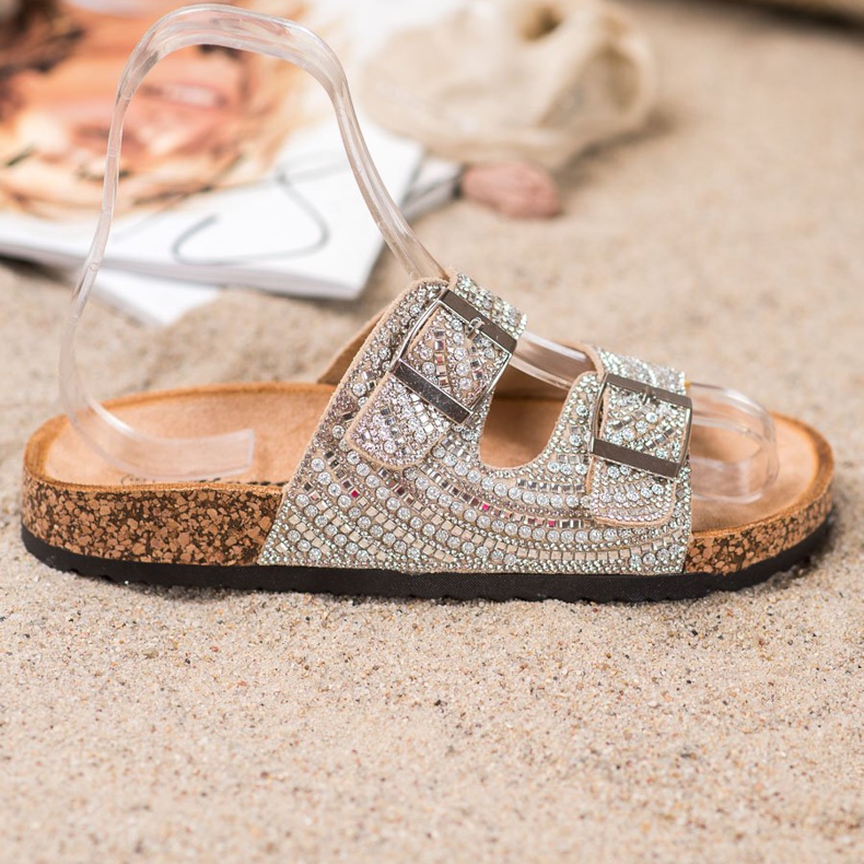 Bona Pantoufles Élégantes Avec Boucle d'or 2 Bona Pantoufles Élégantes Avec Boucle d'or 2