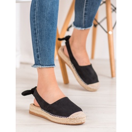 Nio Nio Espadrilles Au Talon Découvert le noir 4