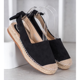 Nio Nio Espadrilles Au Talon Découvert le noir 2