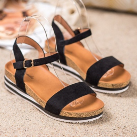 Renda Sandales décontractées en daim noir 1