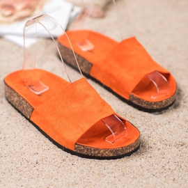 Renda Pantoufles Orange 2