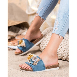 SHELOVET Pantoufles à la mode bleu 2