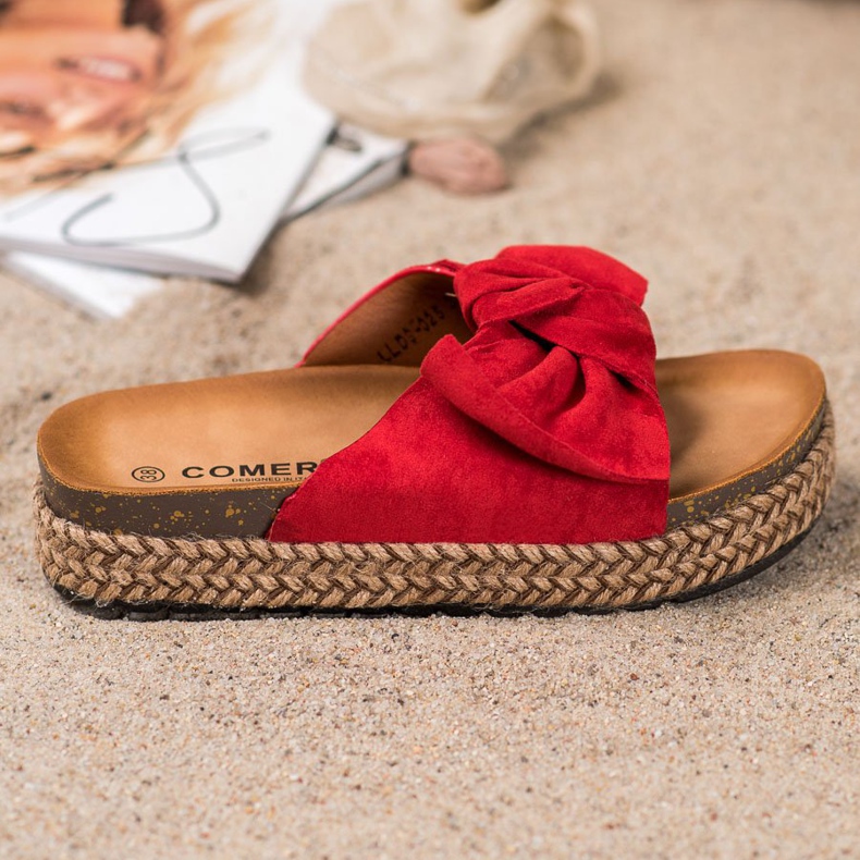 Comer Pantoufles Sur Une Haute Plate-Forme rouge 2 Comer Pantoufles Sur Une Haute Plate-Forme rouge 2