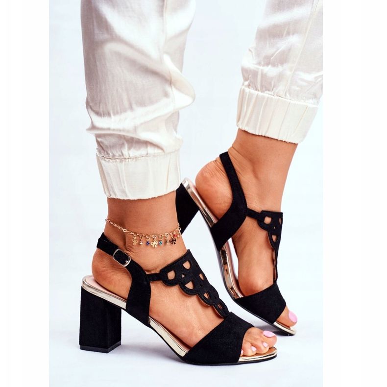 Vinceza Sandales Femme Daim Noir Vision 2