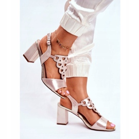 Vinceza Sandales Femme Daim Golden Vision doré 2