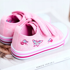 Le Scarpe Baskets Enfant Rose Junalo Velcro 2