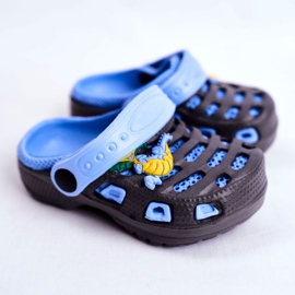 Giolan Chaussons mousse enfant Kroks Petit Dragon bleu marin bleu 1