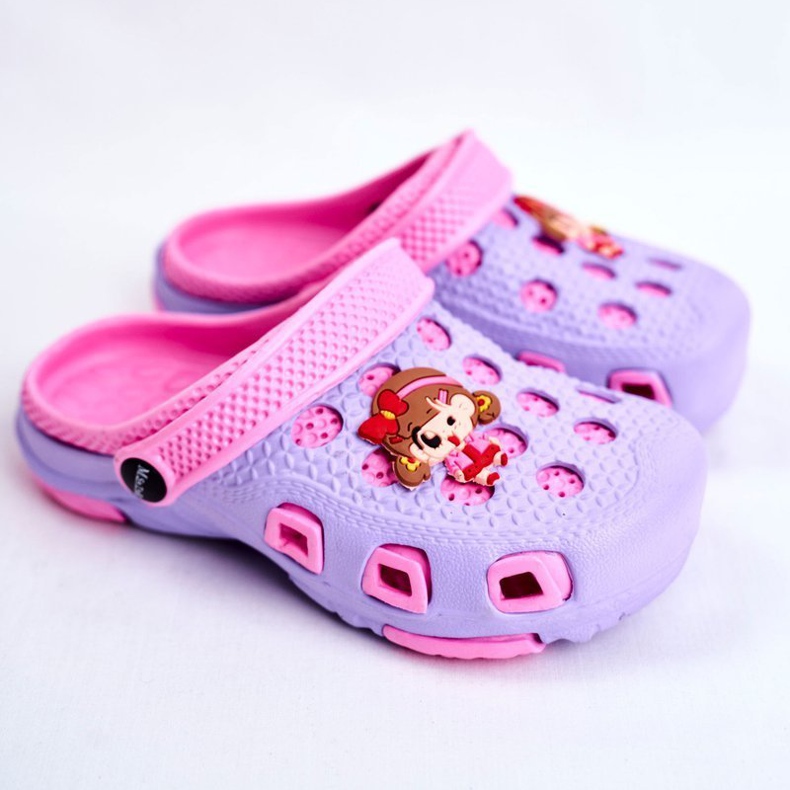 Giolan Chaussons Enfant Foam Crocs Violet Girl rose 1 Giolan Chaussons Enfant Foam Crocs Violet Girl rose 1