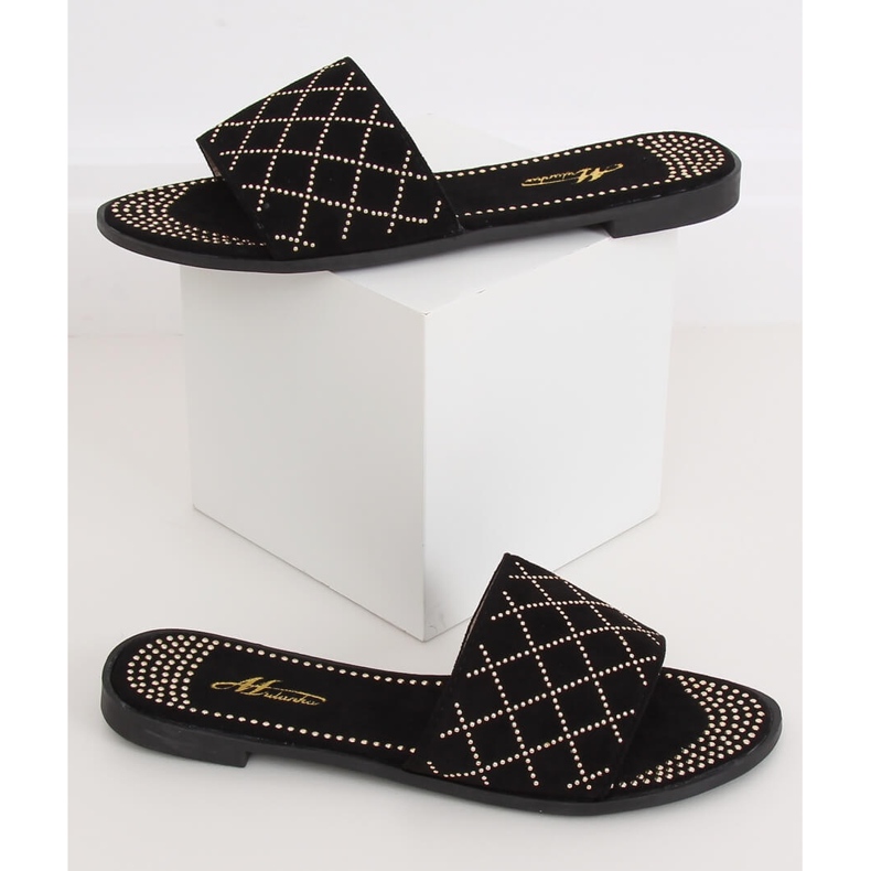 Chaussons noirs pour femmes Q-85 Noir le noir 2 Chaussons noirs pour femmes Q-85 Noir le noir 2