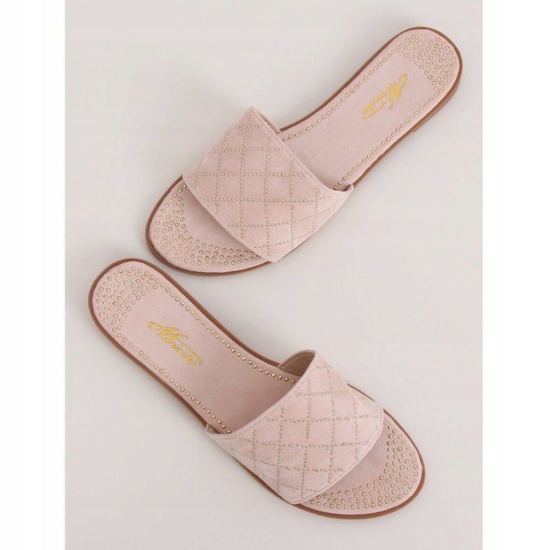 Chaussons roses pour femmes roses Q-85 Rose 1