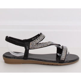 KM-33 Sandales noires asymétriques noires 2