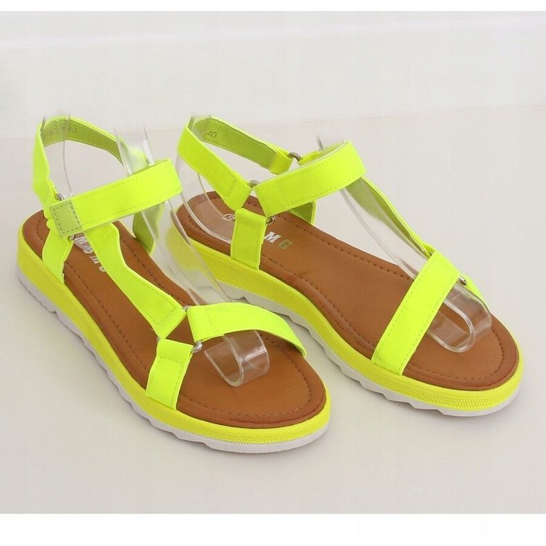 Sandales pour femmes jaunes WS9027 Jaune 1