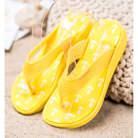 Bona Tongs Confort Jaunes 1
