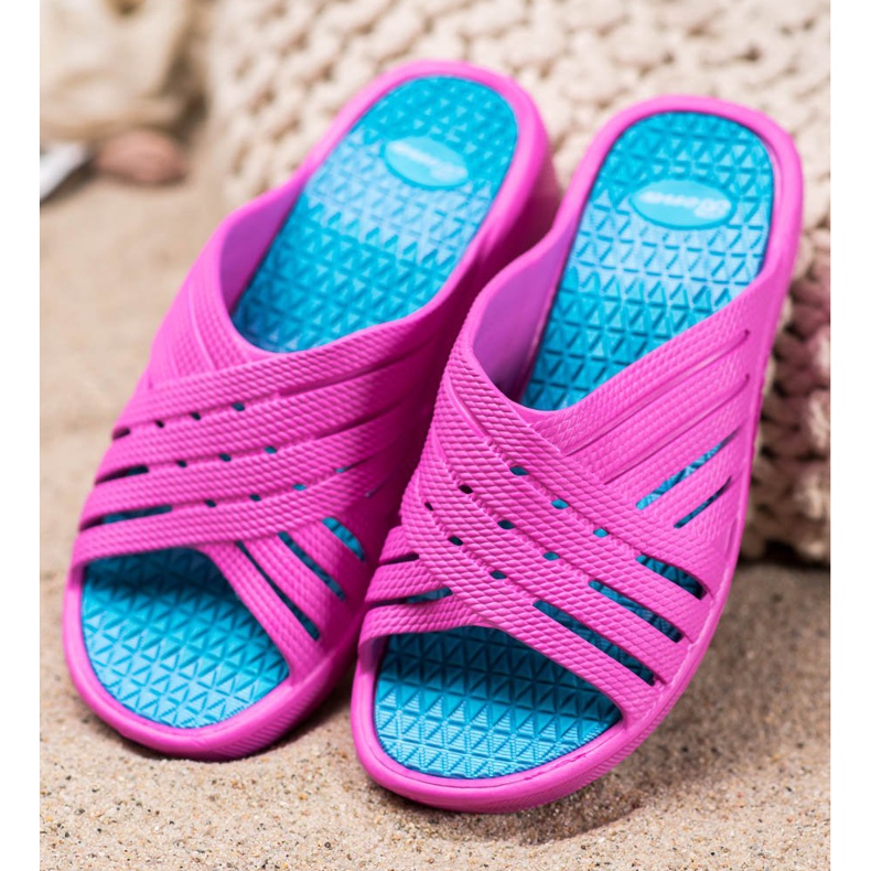 Bona Pantoufles légères et confortables violet rose 2