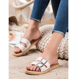 Bona Pantoufles Classiques Avec Boucle blanche 2