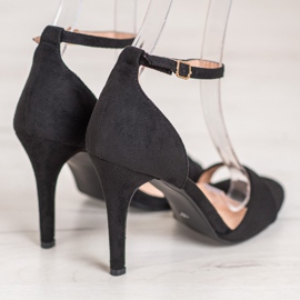 SHELOVET Escarpins classiques en daim le noir 3