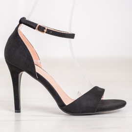 SHELOVET Escarpins classiques en daim le noir 4