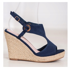 Goodin Sandales Espadrilles Fermées bleu marin bleu 2