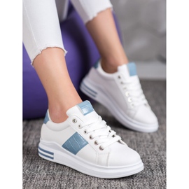 Weide Chaussures de sport avec empiècements bleus blanc 1