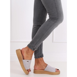 Gris Chaussons gris pour femmes G-576 Gris 2