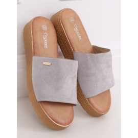Gris Chaussons gris pour femmes G-576 Gris 1