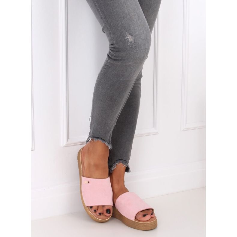 Chaussons roses pour femmes roses G-576 Rose 2