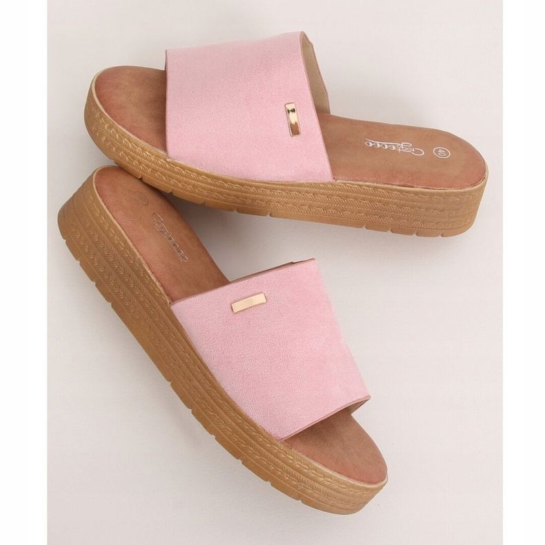 Chaussons roses pour femmes roses G-576 Rose 1