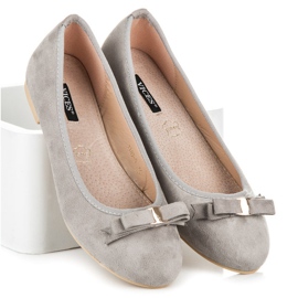 Vices Ballerines en daim gris 1