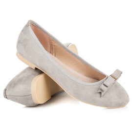 Vices Ballerines en daim gris 5