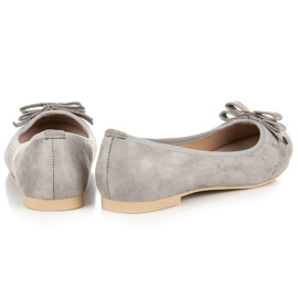 Vices Ballerines en daim gris 4