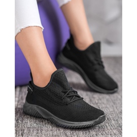 Super Mode Baskets ajourées noires le noir 1