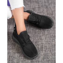 Super Mode Baskets ajourées noires le noir 2