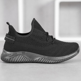 Super Mode Baskets ajourées noires le noir 3