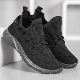 Super Mode Baskets ajourées noires le noir 5