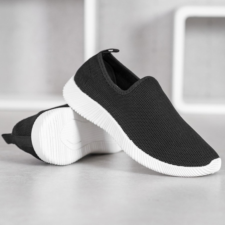 SHELOVET Chaussures de sport à enfiler noir 2