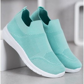 SHELOVET Baskets à enfiler vert 1