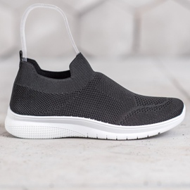 SHELOVET Baskets à enfiler noir 2
