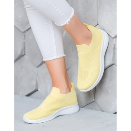 SHELOVET Baskets à enfiler jaune 4