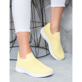 SHELOVET Baskets à enfiler jaune 1