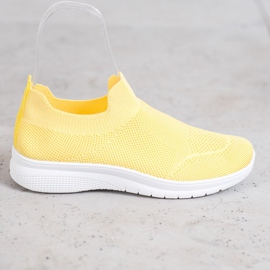 SHELOVET Baskets à enfiler jaune 2
