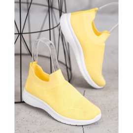 SHELOVET Baskets à enfiler jaune 3