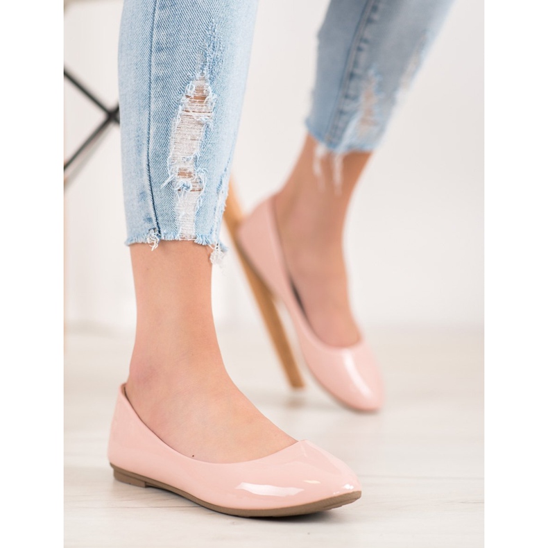 Comer Ballerines laquées rose 1